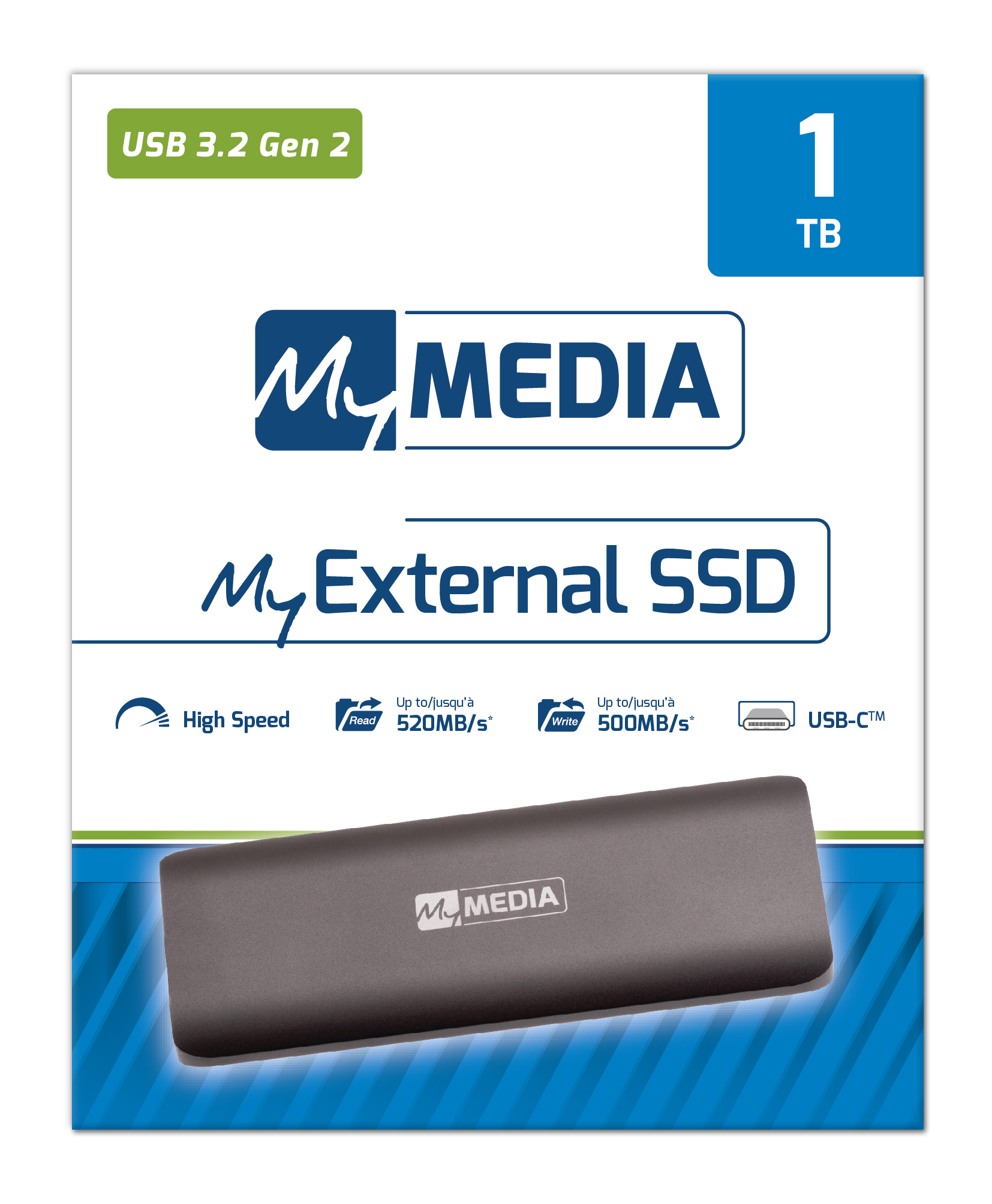 MediaRange MR1102 - disque dur externe SSD 480 To - USB 3.2 Gen 2 Pas Cher
